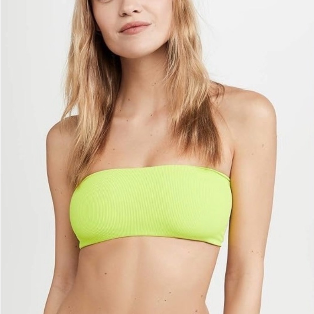 L*Space Ridin' High Ribbed Beach Wave Top in Mango‎ NWT